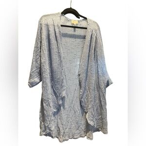 Blu Pepper Sky Blue Open Weave Cardigan